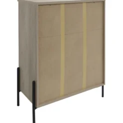 Charlene-Buffetkast met 2 deuren in fishbone-patroon eikenhout look