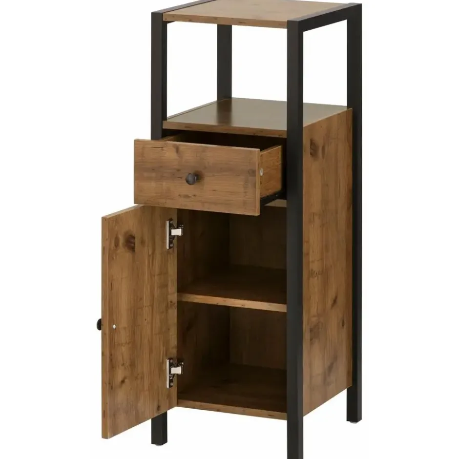 Chris - Kast met 1 deur en 1 lade eiken spaanplaat