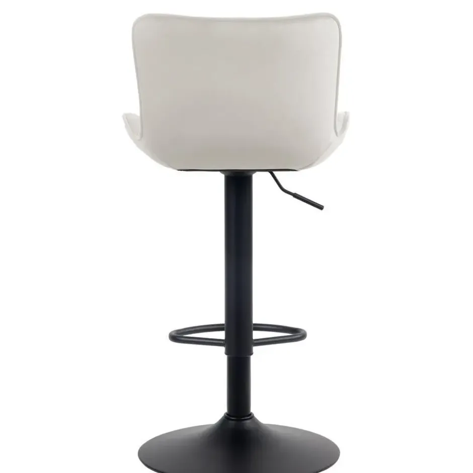 CLP Barkruk Emma zwart Frame - Fluweel - creme