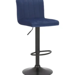 CLP Barkruk Jamie zwart Frame - Fluweel - blauw