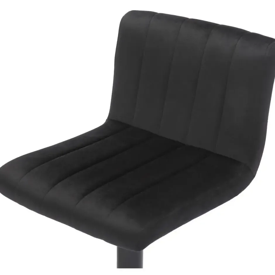 CLP Barkruk Jamie zwart Frame - Fluweel - zwart