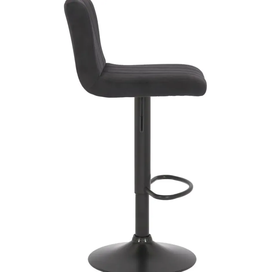 CLP Barkruk Jamie zwart Frame - Fluweel - zwart