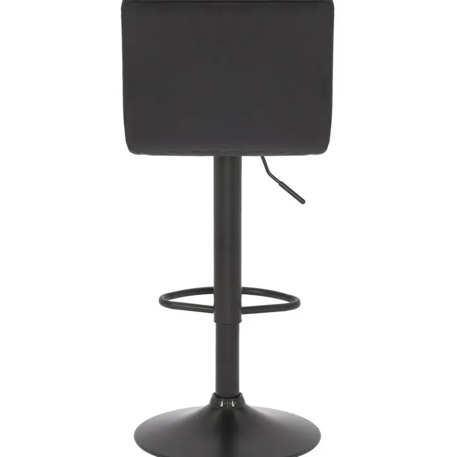 CLP Barkruk Jamie zwart Frame - Fluweel - zwart