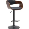 CLP Barkruk Kingston mat zwart Frame - Kunstleer - walnoot/zwart