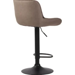 CLP Barkruk Lentini zwart Frame - Stof - taupe