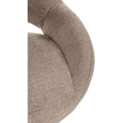 CLP Barkruk Milet zwart Frame - Stof - taupe