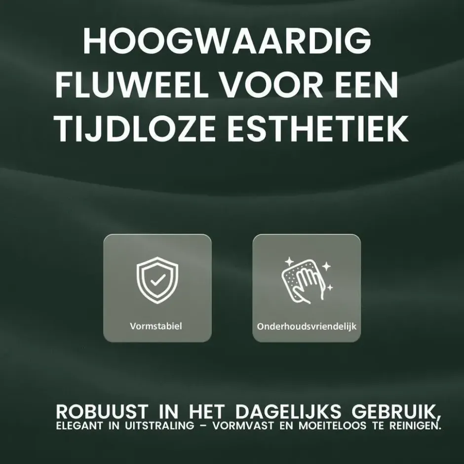 CLP Barkruk Milet zwart Frame - Fluweel - groen