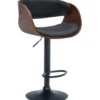 CLP Barkruk Portmore zwart Frame - Kunstleer - walnoot/zwart