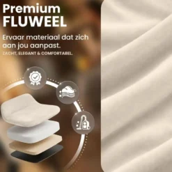 CLP Barkruk Weston zwart Frame - Fluweel - creme