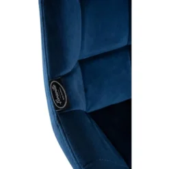 CLP Barkruk Weston zwart Frame - Fluweel - blauw
