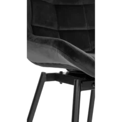 CLP Barkruk Weston zwart Frame - Fluweel - zwart