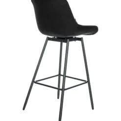 CLP Barkruk Weston zwart Frame - Fluweel - zwart