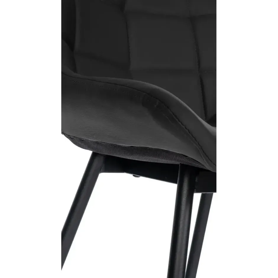 CLP Barkruk Weston zwart Frame - Kunstleer - zwart