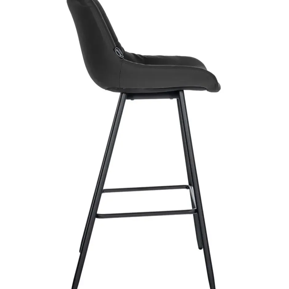 CLP Barkruk Weston zwart Frame - Kunstleer - zwart