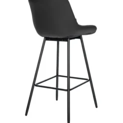 CLP Barkruk Weston zwart Frame - Kunstleer - zwart