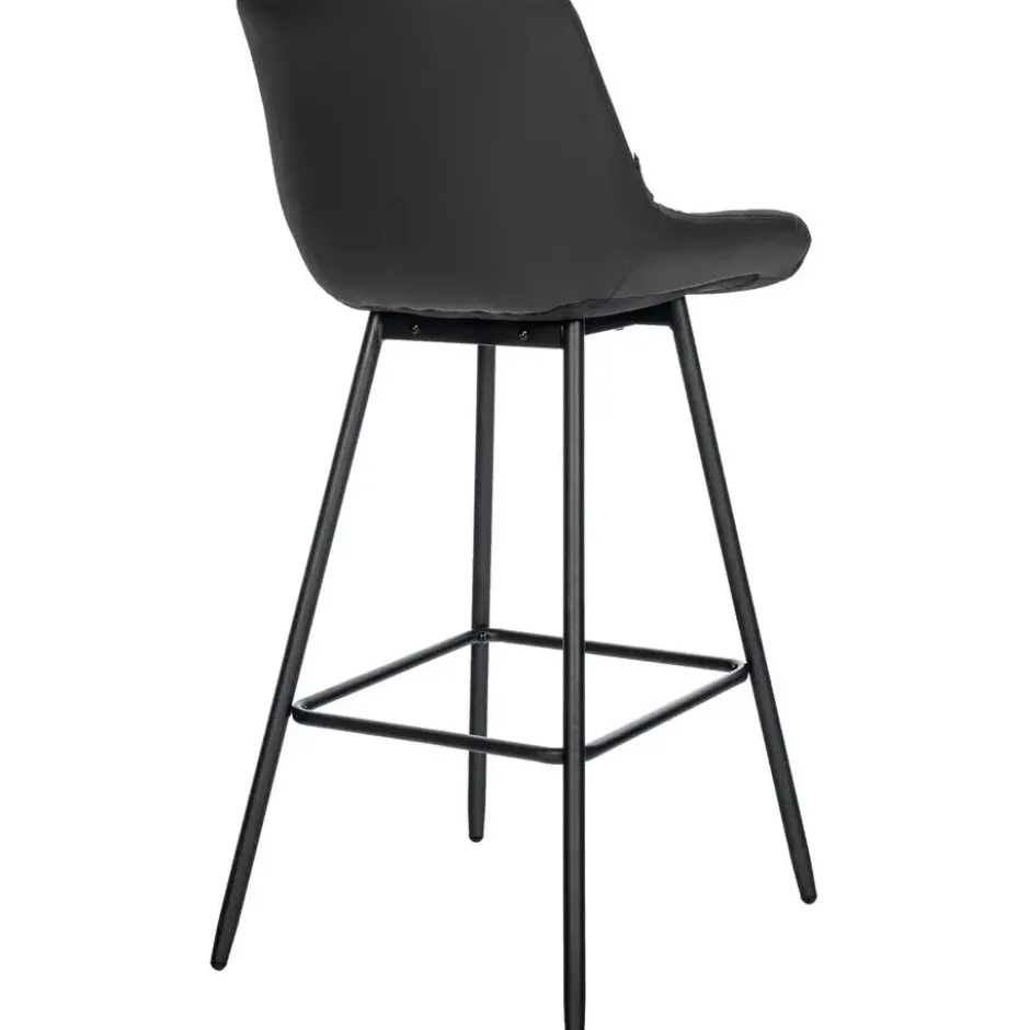 CLP Barkruk Weston zwart Frame - Kunstleer - zwart