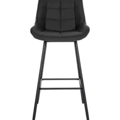 CLP Barkruk Weston zwart Frame - Kunstleer - zwart