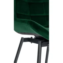 CLP Barkruk Weston zwart Frame - Fluweel - donkergroen