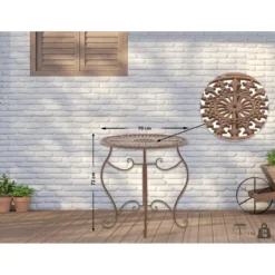 CLP Bijzettafel tuin Indra antiek Frame - Metaal - antiek bruin