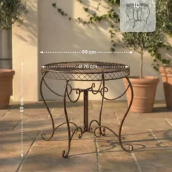 CLP Bijzettafel tuin Sheela Metaal - bronzen