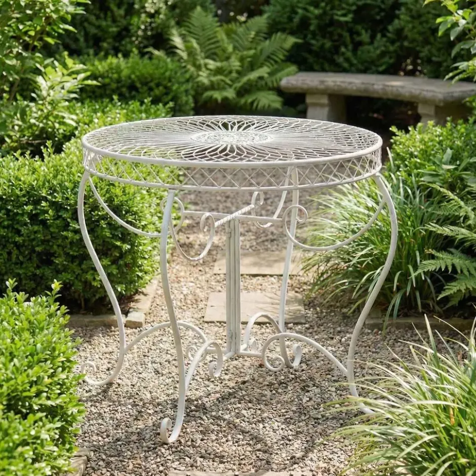 CLP Bijzettafel tuin Sheela Metaal - antiek/wit