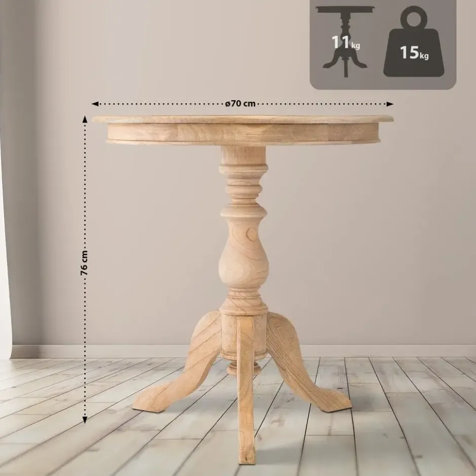 CLP Bijzettafel Wiva bruin Frame - Hout - natura