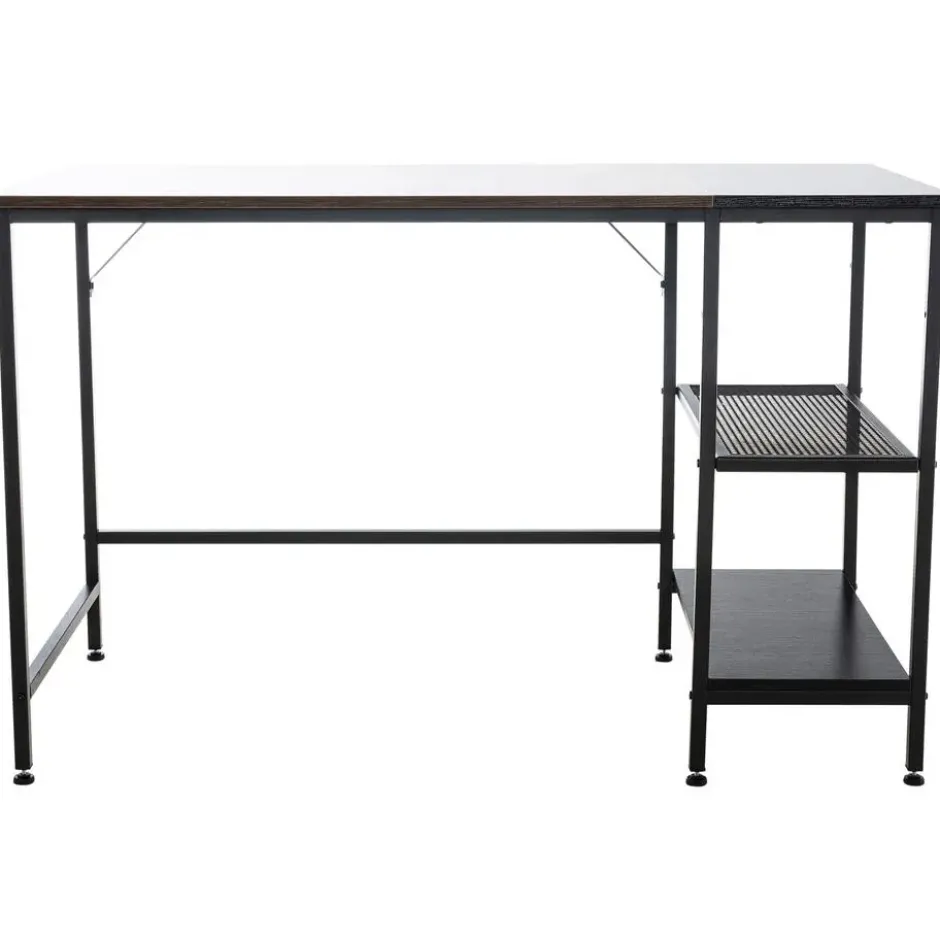 CLP Bureau Oviedo 76x120x60 cm - zwart/bruin