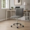 CLP Bureaustoel Alamosa chroom Frame - Kunstleer - grijs
