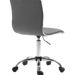 CLP Bureaustoel Alamosa chroom Frame - Kunstleer - grijs
