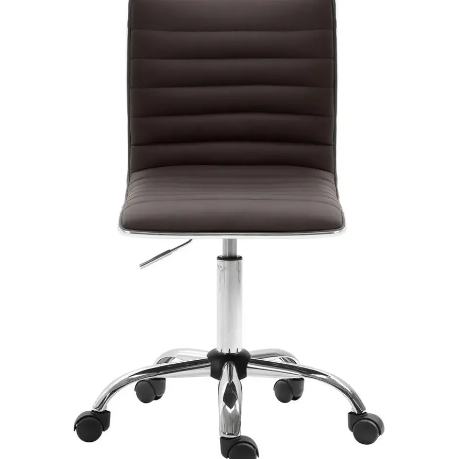CLP Bureaustoel Alamosa chroom Frame - Kunstleer - bruin