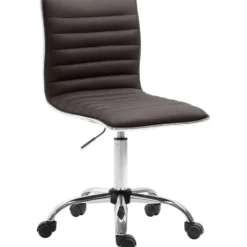 CLP Bureaustoel Alamosa chroom Frame - Kunstleer - bruin