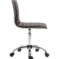 CLP Bureaustoel Alamosa chroom Frame - Kunstleer - bruin