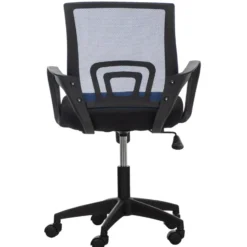 CLP Bureaustoel Auburn zwart Frame - Microfiber - blauw