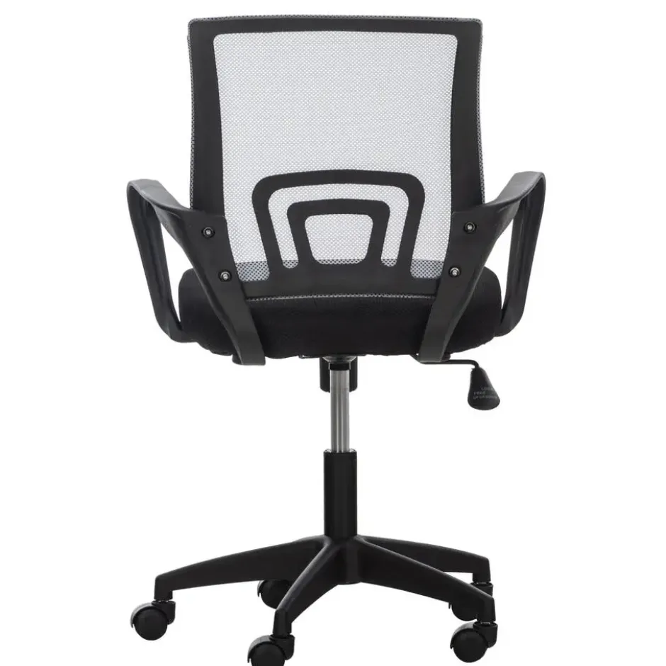 CLP Bureaustoel Auburn zwart Frame - Microfiber - grijs