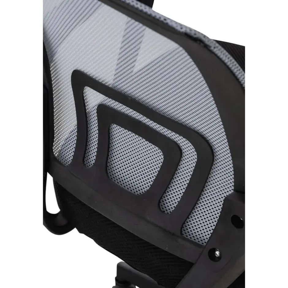 CLP Bureaustoel Auburn zwart Frame - Microfiber - grijs