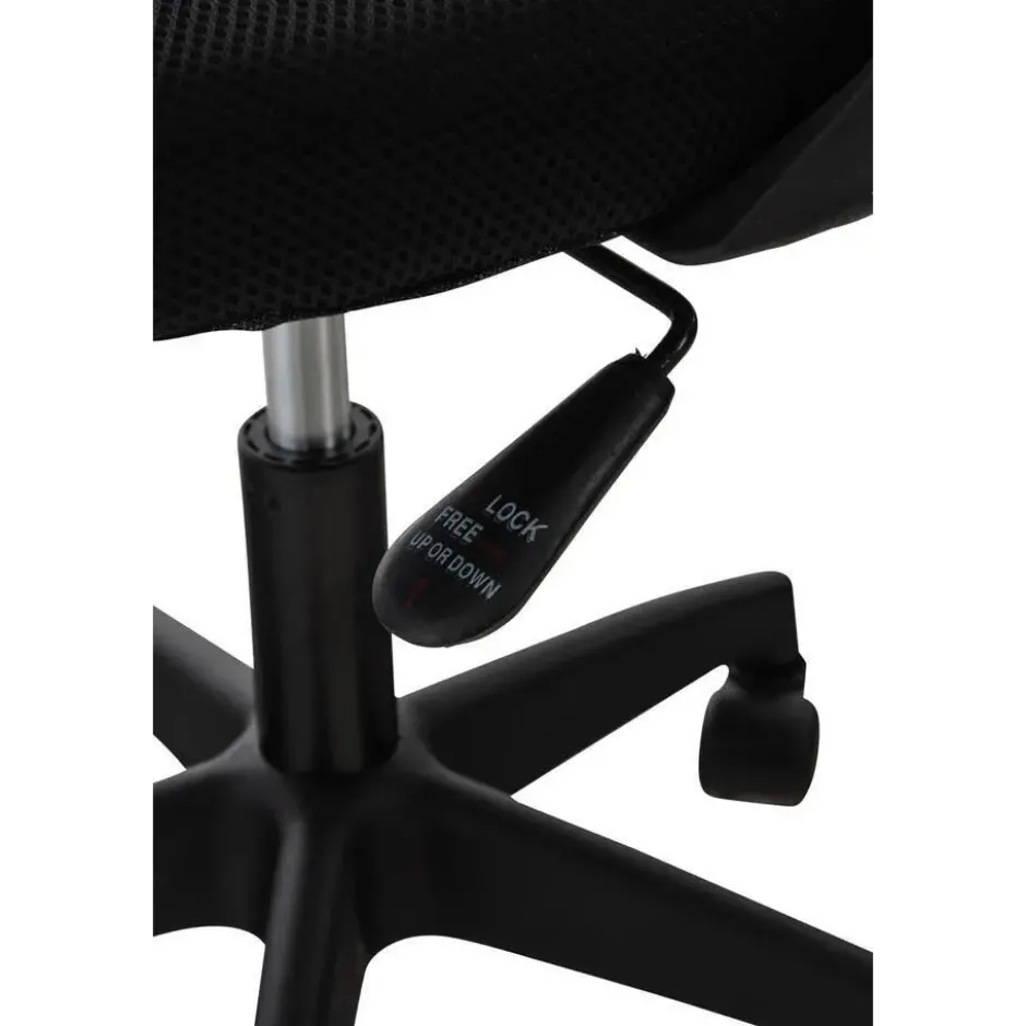 CLP Bureaustoel Auburn zwart Frame - Microfiber - grijs