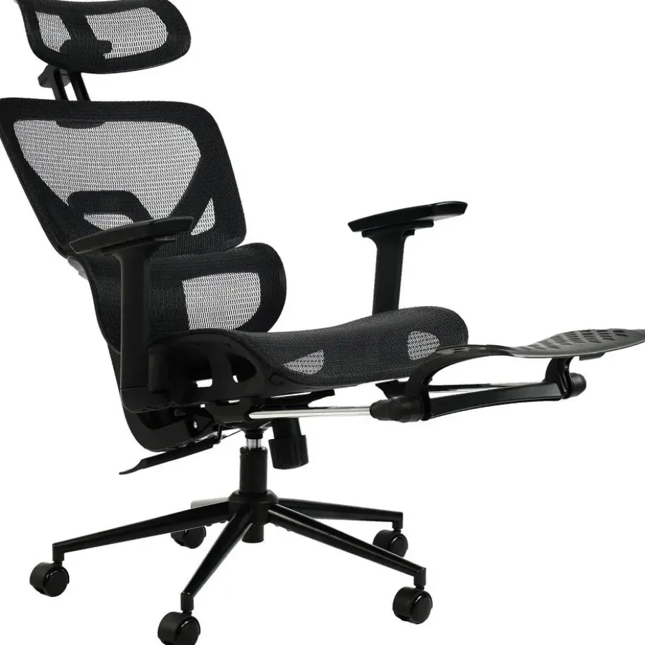 CLP Bureaustoel Beresford zwart Frame - Stof - zwart
