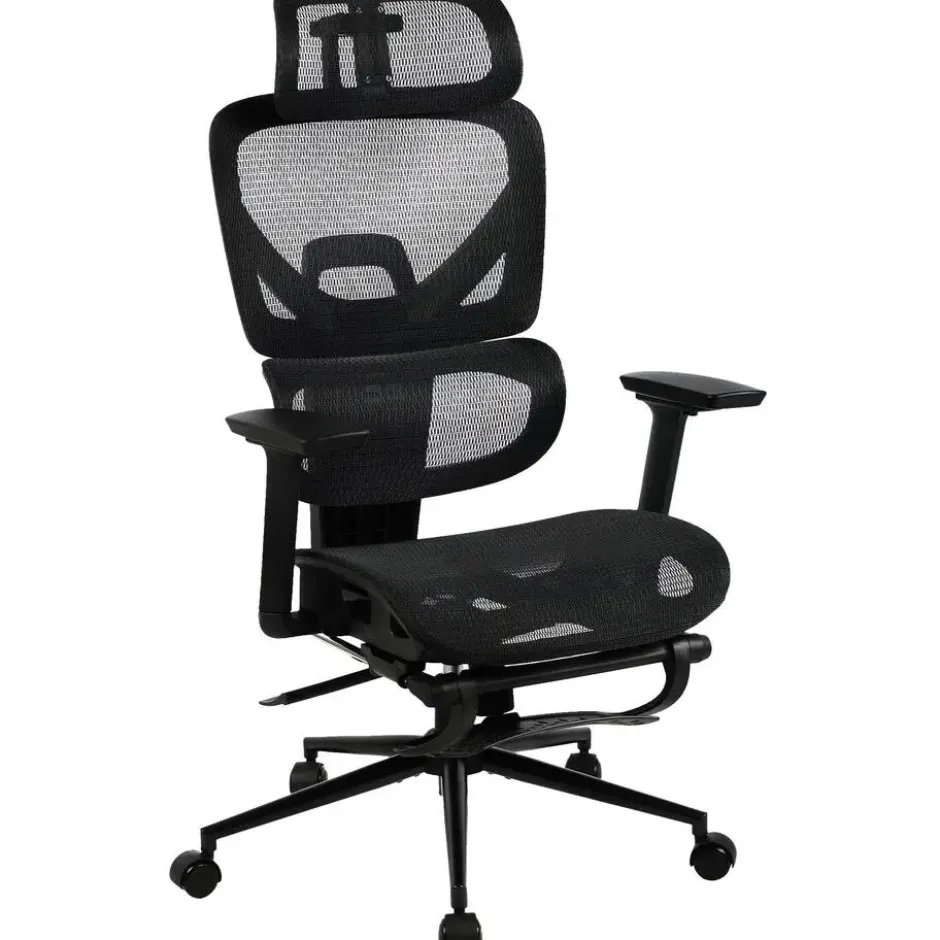 CLP Bureaustoel Beresford zwart Frame - Stof - zwart