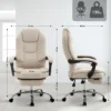 CLP Bureaustoel Castle chroom Frame - Stof - creme