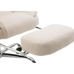 CLP Bureaustoel Castle chroom Frame - Stof - creme