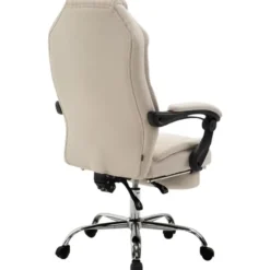 CLP Bureaustoel Castle chroom Frame - Stof - creme