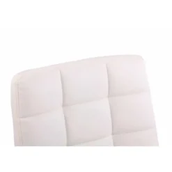 CLP Bureaustoel Deli chroom Frame - Kunstleer - wit