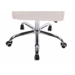 CLP Bureaustoel Deli chroom Frame - Kunstleer - wit