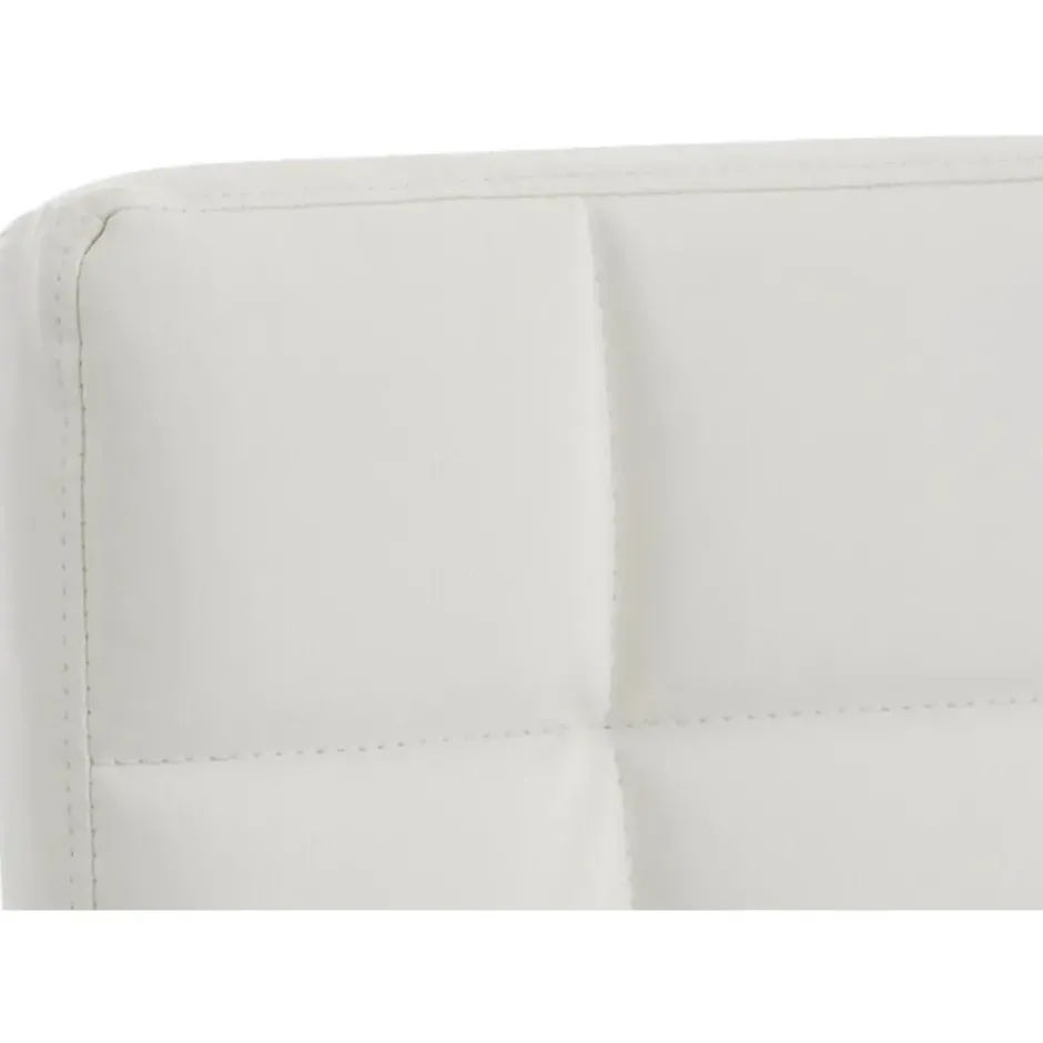 CLP Bureaustoel Deli V2 chroom Frame - Kunstleer - wit