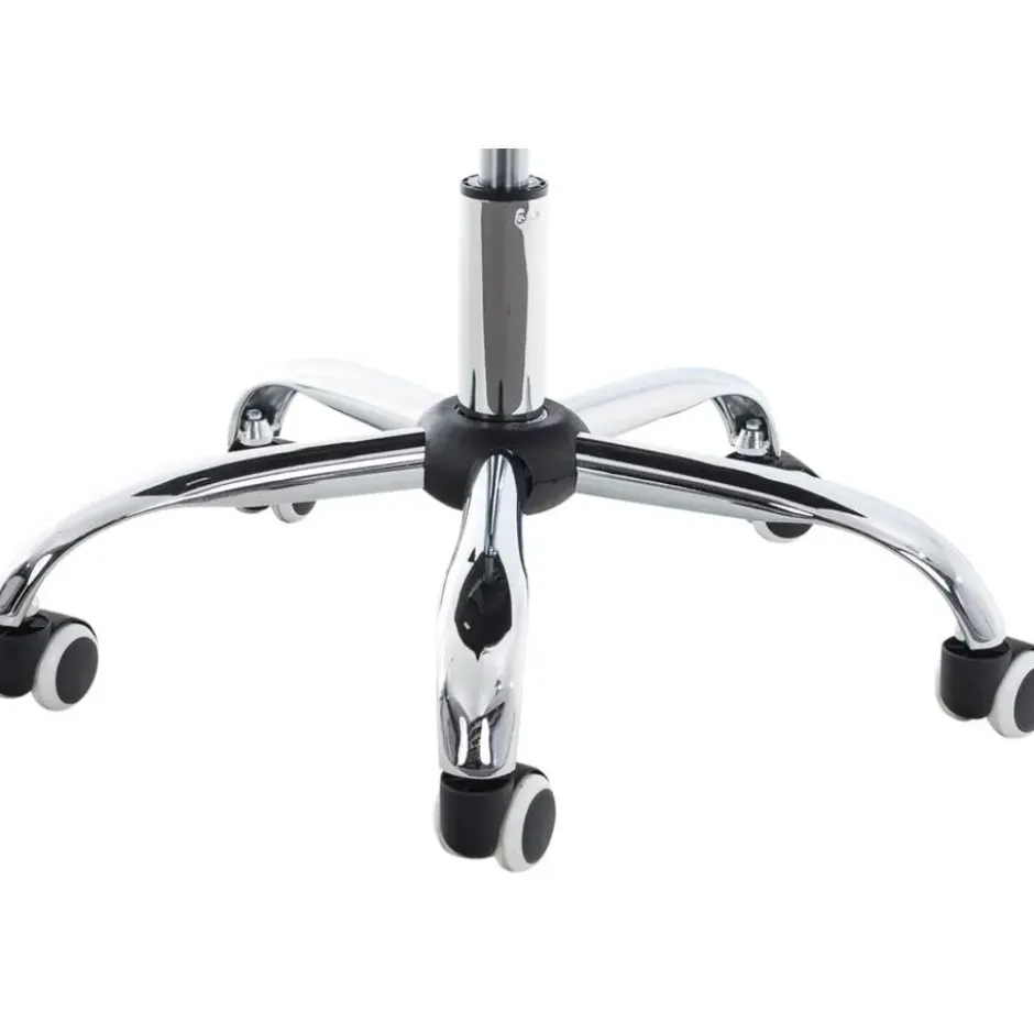 CLP Bureaustoel Deli V2 chroom Frame - Kunstleer - wit