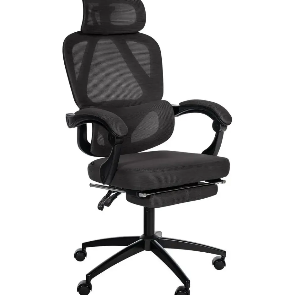 CLP Bureaustoel Gander zwart Frame - Stof - zwart