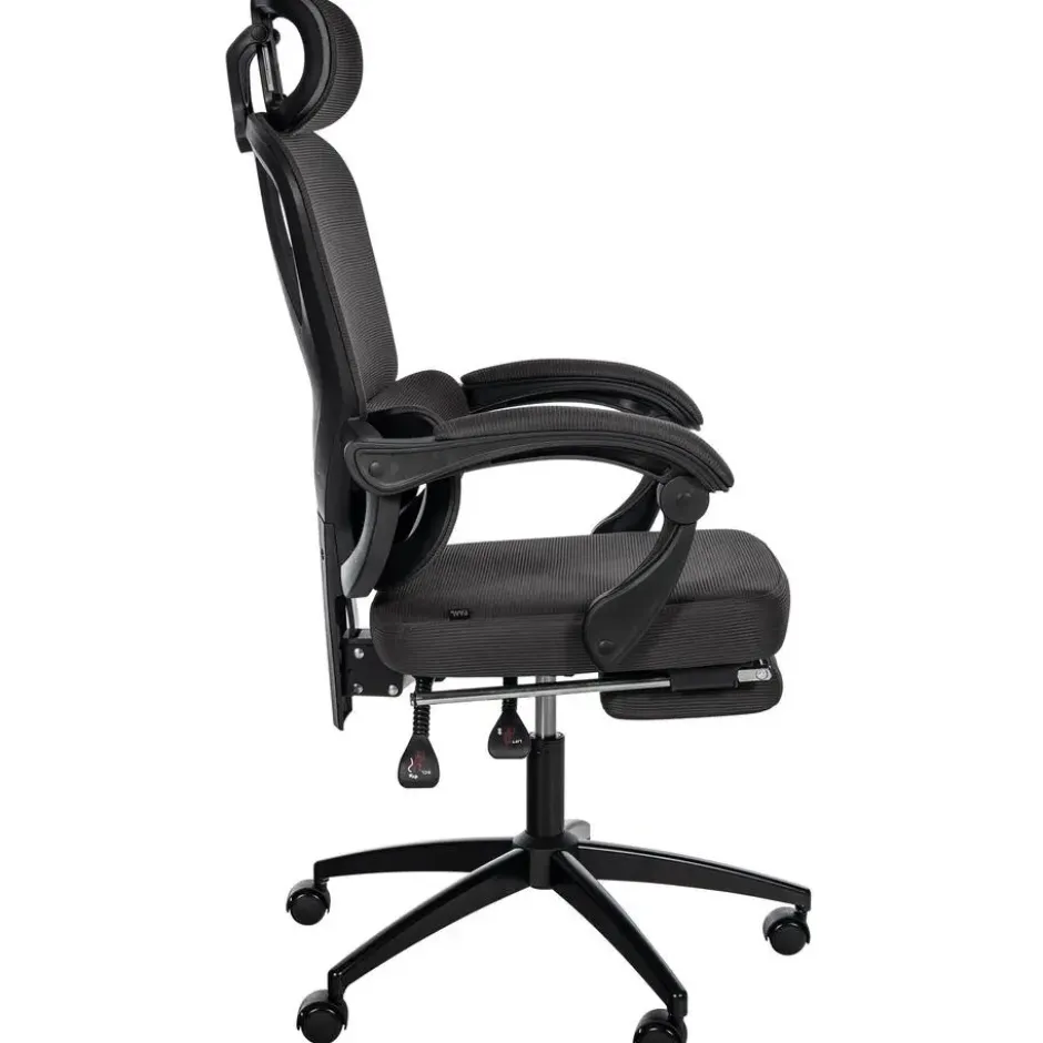 CLP Bureaustoel Gander zwart Frame - Stof - zwart
