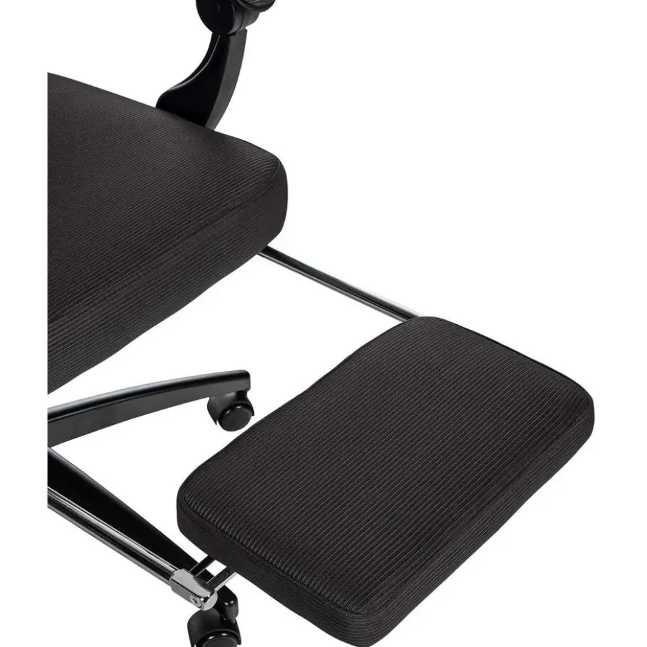 CLP Bureaustoel Gander zwart Frame - Stof - zwart