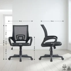 CLP Bureaustoel Genius zwart Frame - Kunstleer - zwart