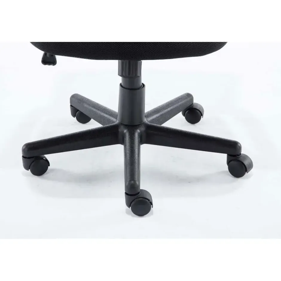 CLP Bureaustoel Genius zwart Frame - Kunstleer - rood